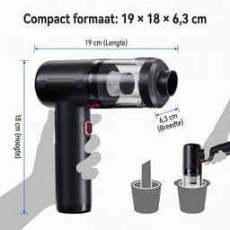 Ryoudavell - Autostofzuiger - 20000Pa - Borstelloze Motor - Draadloos - Zuigen en Blazen - USB Oplaadbaar - Handstofzuiger - Kruimelzuiger — thumbnail 2