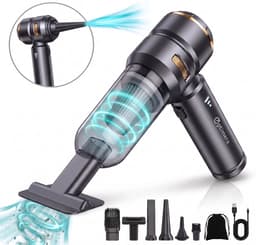 OPTIMERA® 2-in-1 Auto Stofzuiger PRO - Zuigen & Blazen - Kruimeldief - 7 Opzetstukken - Oplaadbaar - Handstofzuiger - Air Duster - Zwart — thumbnail 1