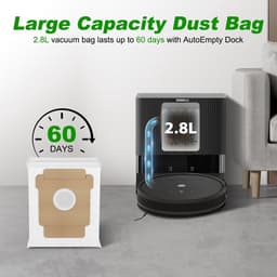 15 stuks stofzuigerzakken geschikt voor iRobot Roomba 105 Vac, 104/105 Combo, Plus 405/505 Combo, 705 Max Vac, i7+ i3+ i4+ i5+ i6+ i8+ j5+ j6+ j7+ j8+ j9+ s9+, ISJ-serie - Deze wegwerpstofzuigerzakken hebben een grote capaciteit — thumbnail 2