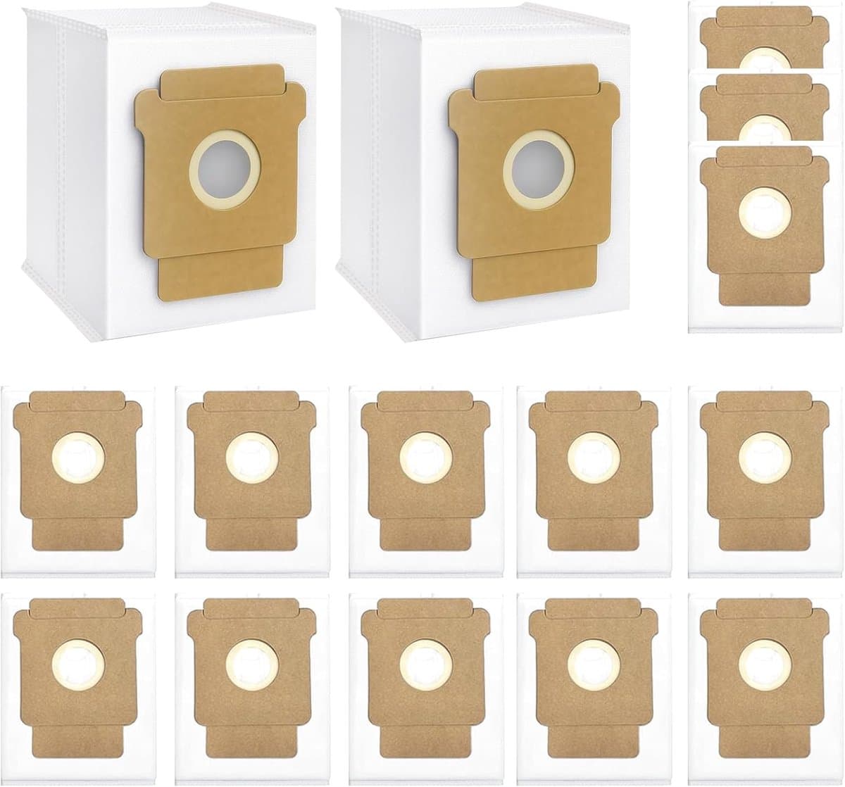 15 stuks stofzuigerzakken geschikt voor iRobot Roomba 105 Vac, 104/105 Combo, Plus 405/505 Combo, 705 Max Vac, i7+ i3+ i4+ i5+ i6+ i8+ j5+ j6+ j7+ j8+ j9+ s9+, ISJ-serie - Deze wegwerpstofzuigerzakken hebben een grote capaciteit — afbeelding 1
