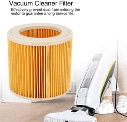 Dailygoods- Cartridge Filter - Stofzuigerfilter - Compatibel voor Kacher A2004/A2054/A2204/A2656 - Allergieën - Eenvoudige installatie - Gloednieuw 120x120x112mm — thumbnail 2