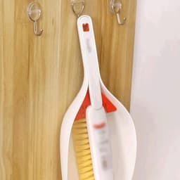 Stofblik en bezem - Mini schoonmaakset - Bureau opruimen - Klikt in elkaar - 2 stuks - Wit — thumbnail 3