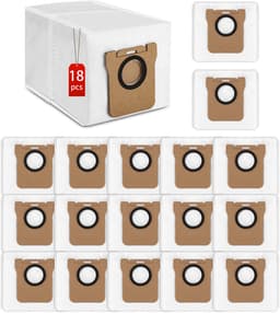 18-delige set - Stofzak - Stofzuigerzak voor robotstofzuiger - Zelfafvoerende bodemzak - Accessoires en onderdelen - Compatibel met Drametech D10 Plus, Z10 Pro en L10 Plus - Wit — thumbnail 1