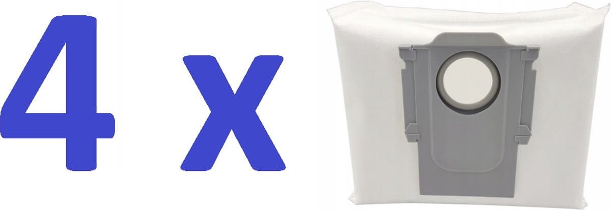 4 x stofzuigerzakken voor Roborock S7 MaxV Ultra / Q7 / Q7+, S8+ / S8 Pro Ultra - Hoogwaardige vervanging - Q7 M02 - Q7 MAX - Q7 MAX PLUS - S7 Ultra Plus - S8 Plus - S8 Pro Ultra - S7 MaxV Ultra — afbeelding 1