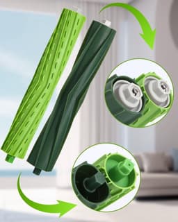 PolkaHome Reserveonderdelen compatibel, accessoires voor iRobot Roomba E/I/J-serie, 3 sets rubberen borstels, 10 hoogwaardige filters, 10 zijborstels — thumbnail 5
