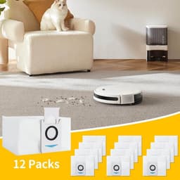 12 stuks stofzak accessoires, grote capaciteit stofzuigerzak reserveonderdelen, geschikt voor Ecovacs Deebot X1 Omni & X1 e Omni robot zuigstation — thumbnail 5