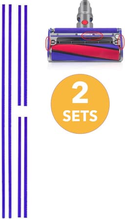 JC's® - Vilt strips geschikt voor Dyson - 3 strips voor borstel van Dyson V7, V8,V10, en V11 - 2 SETS — thumbnail 1