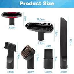 YONO Stofzuiger Zuigmond Set - 6 Stuks - Universeel Opzetstuk - geschikt voor Miele - Philips - AEG - Karcher - Bosch - Borstel - Mondstuk - Hulpstukken - Onderdelen — thumbnail 4