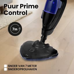 Verte Stoomdweil - 2-in-1 Stoomreiniger & Handstoomapparaat - 13 Accessoires - 1500 W - 400 ml - Opwarmtijd van 20 Seconden - Doodt 99,9% van de Bacteriën - Snoer van 7 m - Geschikt voor Alle Soorten Vloeren - Zonder Chemicaliën - Zwart — thumbnail 2
