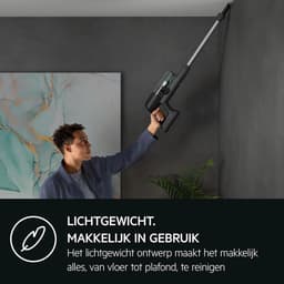 Draadloze Steelstofzuiger - Handstofzuiger Kruimeldief - Vloeren Reinigen - Lichtgewicht Recycled Materiaal - 22kg 50 Min - Matzwart — thumbnail 5
