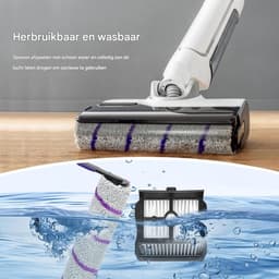 GELLDG Stofzuigeraccessoires - Vervangende rolborstels - Nat en droog gebruik - Inclusief 2 rolborstels, 2 filters en 1 reinigingsborstel - Geschikt voor S2/S2 LSLAND F1/S1 MAX Ultra — thumbnail 4