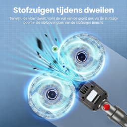 Elektrische mop geschikt voor Dyson V7 V8 V10 V11 V15 - Stofzuigers - Incl 6 Dweil Pads – Vloerwisser - Dweilsysteem - Vloerwisser - Grijs — thumbnail 3