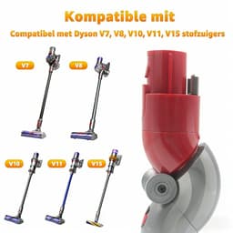Hoek opzetstuk geschikt - voor Dyson V7 V8 V10 V11 V15 - Hoekstuk Adapter 90 graden tool hulpmiddel - Rood — thumbnail 5