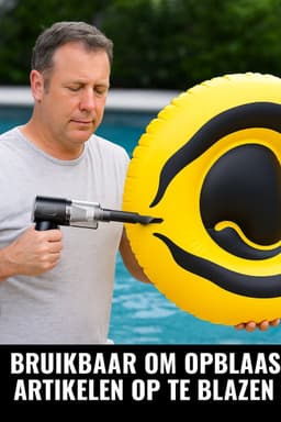 Auto Stofzuiger Draadloos – Kruimeldief Compact & Oplaadbaar – Met 3 Opzetstukken – HEPA-Filter – Nat & Droog — thumbnail 3