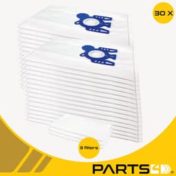 30 Stofzuigerzakken PARTS4® geschikt voor Miele GN -incl. 3 filters- | Made in Europe | O.a. geschikt voor Miele G, N, H, Classic C1, Complete C2, Complete C3, S2 (S2000 > S2999), S5 (S5000 > S5999), S8 (S8000 > S8999), MI40, 9917730 — thumbnail 2