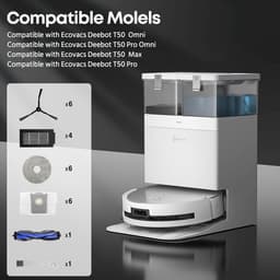 Accessoires gescht voor Ecovacs Deebot T50 Pro Omni / T50 Omni / T50 Max /T50 Pro stofzuiger, reserveonderdelen, accessoireset 1 hoofdborstel, 4 filters, 6 reinigingsdoeken, 6 stofzakken, 6 — thumbnail 4
