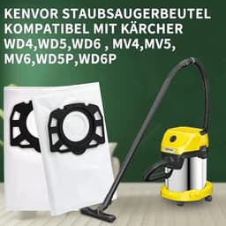 Verpakking van 10 zakken voor Karcher WD4 WD5 WD6 MV4 MV5 MV6 stofzuiger — thumbnail 5