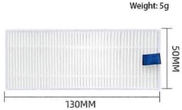 5 stuks robotstofzuiger HEPA filter - Geschikt voor Rowenta X-plorer Serie 75 - voor robotstofzuiger met dweilfunctie - Wit — thumbnail 2