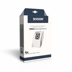 SQOON® (SQ28) Stofzuigerzakken geschikt voor Nilfisk Elite/King/Extreme - Gelijk aan model: 107412688 / 107407940 - 4 stuks — thumbnail 2