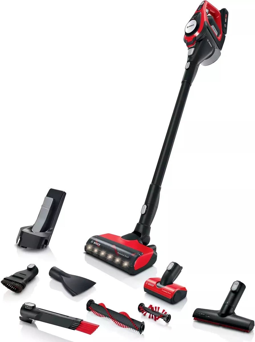 Bosch - Unlimited 8 - ProAnimal - BCS8214ANM - Steelstofzuiger - Zwart/Rood — afbeelding 1