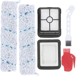 PromoHome 2 stuks vervangingsfilters en 2 stuks multifunctionele borstelrol voor draadloze kruisgolf reinigers - Universele accessoireset voor diverse merken — thumbnail 1