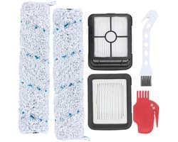 PromoHome 2 stuks vervangingsfilters en 2 stuks multifunctionele borstelrol voor draadloze kruisgolf reinigers - Universele accessoireset voor diverse merken