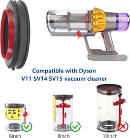 Afdichtring Geschikt Voor Dyson V11stofreservoir - Afdichtring - Reserveonderdelen - Stofdoosafdichting - Accessoires - Stofzuiger - Afvalcontainer - Stofzuiger Vervanging Onderdelen - Zwart — thumbnail 3
