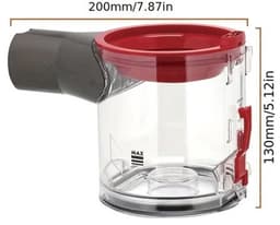 17 Parts – Stofreservoir 0,54L Geschikt voor Dyson V7 & V8 – Compatibel met SV10 & SV11 – Transparante Vervangende Stofcontainer – Reserveonderdeel voor Draadloze Steelstofzuiger – Eenvoudig te Reinigen — thumbnail 5