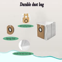 stofzuigerzakken - geschikt voor Tapo RV30 Max - RV30 Max Plus - RV20 Max Plus - RVA202 - 16*14*17cm - voor robotstofzuiger - reserveonderdelen - 10 stuks — thumbnail 4
