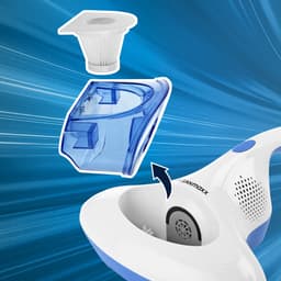 CLEANmaxx huisstofmijt handstofzuiger met UV-C licht - blauw/wit — thumbnail 5