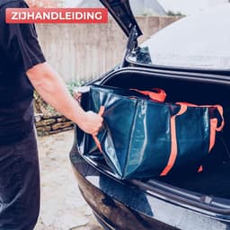 Set van 4 XXL opbergzakken - grote tas voor verhuizing en reizen - stevige dikke en waterdichte tas - WRAPPYBAG - versterkte handgrepen - kleding dekbed/kussen - 75 x 36 x 38 cm — thumbnail 5