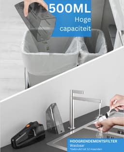 Kruimeldief - Kruimelzuiger - Handstofzuiger - USB Oplaadbaar - Met LED Lamp - 120W - HEPA Filter - Zakloos - Nat en Droog — thumbnail 5