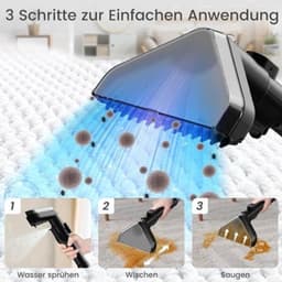 Gestoffeerde Reiniger – Natzuiger – Waszuiger – Kussenreiniger – Tapijtreiniger – 600 W Vermogen – Stil Met 78 dB Geluidsniveau — thumbnail 4