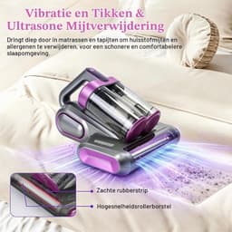 Mijtzuiger voor matrassen - 18 kPa sterke zuigkracht - krachtige motor - verwijdert stof en vuil - m-winkel — thumbnail 3