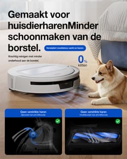 Ecovacs Deebot T90 Max Pro Omni – Robotstofzuiger Met Dweilfunctie – 40.000 Pa – 9,5 cm Ultradun – ZeroTangle 4.0 Anti-klit – Omni-Station – Wit – 1000ml Schoonmaakmiddel — thumbnail 2