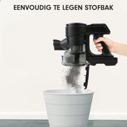 AG4100 Blue Steelstofzuiger Draadloos – Stofzuiger Zonder Zak – Draadloze Stofzuiger – Extra Batterij – Tot 90 Min Stofzuigen – Kruimeldief – Dierenharen – LED Zuigmond — thumbnail 4