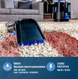 Ploutos® Vlekkenreiniger - 1,2 m Slang & 5,5 m - Hoes Voor Tapijtreiniger - Zwart/Blauw - 35cm x 30cm x 33cm — thumbnail 2