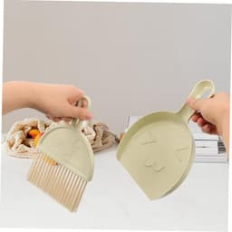Handveger set - Bureaubezem stoffer - Bureau reinigen - Ruimtebesparend ontwerp - 86 gram - Groen — thumbnail 5