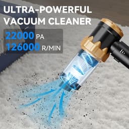 Stofzuiger - Kruimelzuiger - Handstofzuiger - Draadloze Handstofzuiger Auto - Handstofzuiger Oplaadbaar - Krachtige 22000 Pa - Lichtgewicht Mini - Voor Auto, Huis En Keuken - Zwart — thumbnail 4
