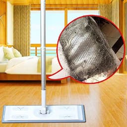 Stofafscheider Mop - Vloer Reiniger - Effectief Vuil Verwijderen - 360 Graden Rotatie - 115cm Uitschuifbaar - Grijs — thumbnail 3