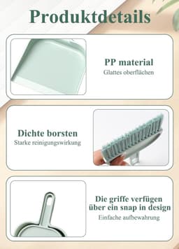 Mini Handveger en Schep - Stoffer en Blik Set - Kleine Ongelukjes Opruimen - Zachte Borstelharen — thumbnail 5