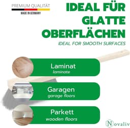 Handveger Lange Steel - Stoffer en Blik - Effectief Reinigen - Fijne Kunstborstel - 60 cm - Niet gespecificeerd — thumbnail 3