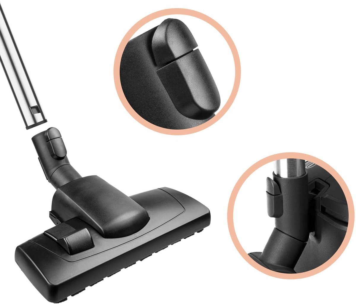 Vloerzuigmonden voor Miele S 8340, S8340 EcoLine en PowerLine - compatibel met alle Miele-modellen - inclusief S1, CX1, C3, C2, C1, S8, S6, S5, S4, S2, S8000, S6000, S5000, S4000, S700, S500, S400, enz. - 35 mm binnendiameter — afbeelding 1