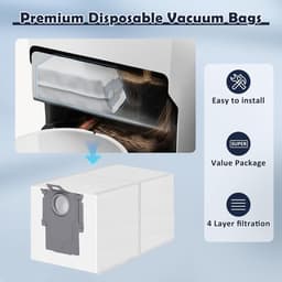 12-pack stofzuigerzakken Geschikt voor Roborock Q Revo / Qrevo S / Qrevo Pro / Qrevo Master / Qrevo Plus / Qrevo Curv / S8 MaxV Ultra / Saros 10R / QV 35S / 35A / QR 598 / 798 stofzuigers - stofzuigerzakken - 3L grote capaciteit vervangingszakken — thumbnail 3