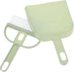 Mini Bezem Stoffer - Bureau Reiniger - Snelle Schoonmaak - Compact Lichtgewicht - 16.8 cm - Lichtgroen — thumbnail 1