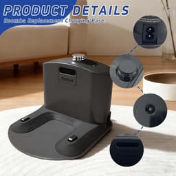 casalora - Oplaadstation – Oplaadstandaard accessoires compatibel met iRobot Roomba E5 E6 I1 I3 I4 I6 I7 I8 500 600 700 800 900 serie stofzuiger – Met netsnoer – Zwart — thumbnail 4