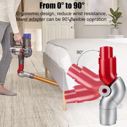 Onderste adapter geschikt voor Dyson V10 Slim / V12 Digital Slim lichtgewicht stofzuiger - Gebogen verlengstuk snelontgrendelingsadapter - Schoonmaakgereedschap voor thuis - Geschikt voor Dyson Steelstofzuiger - stofzuiger accessoires — thumbnail 5