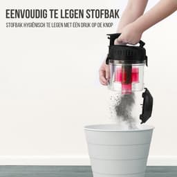 Stofzuiger zonder zak - Cilinderstofzuiger - Efficiënt schoonmaken - 99.9% stofabsorptie - 2 liter - Rood — thumbnail 4