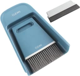 Mini Bezem Stoffer - Schoonmaakset Tafel - Bureau Reinigen - Compact Ontwerp - 195 x 138 cm - Marineblauw — thumbnail 1