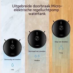Robotstofzuiger Met Dweilfunctie - Dweilrobot - LiDAR Navigatie - Appbediening - 6500 Pa - Voor Meerdere Vloeren - 3,5 L - 90 Min — thumbnail 3